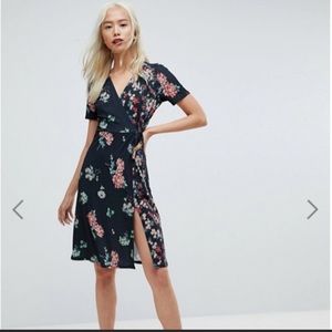 ASOS faux wrap floral dress